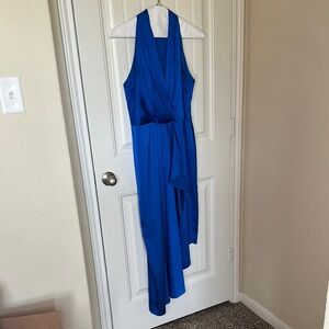 Elegant Blue Sleeveless Dress